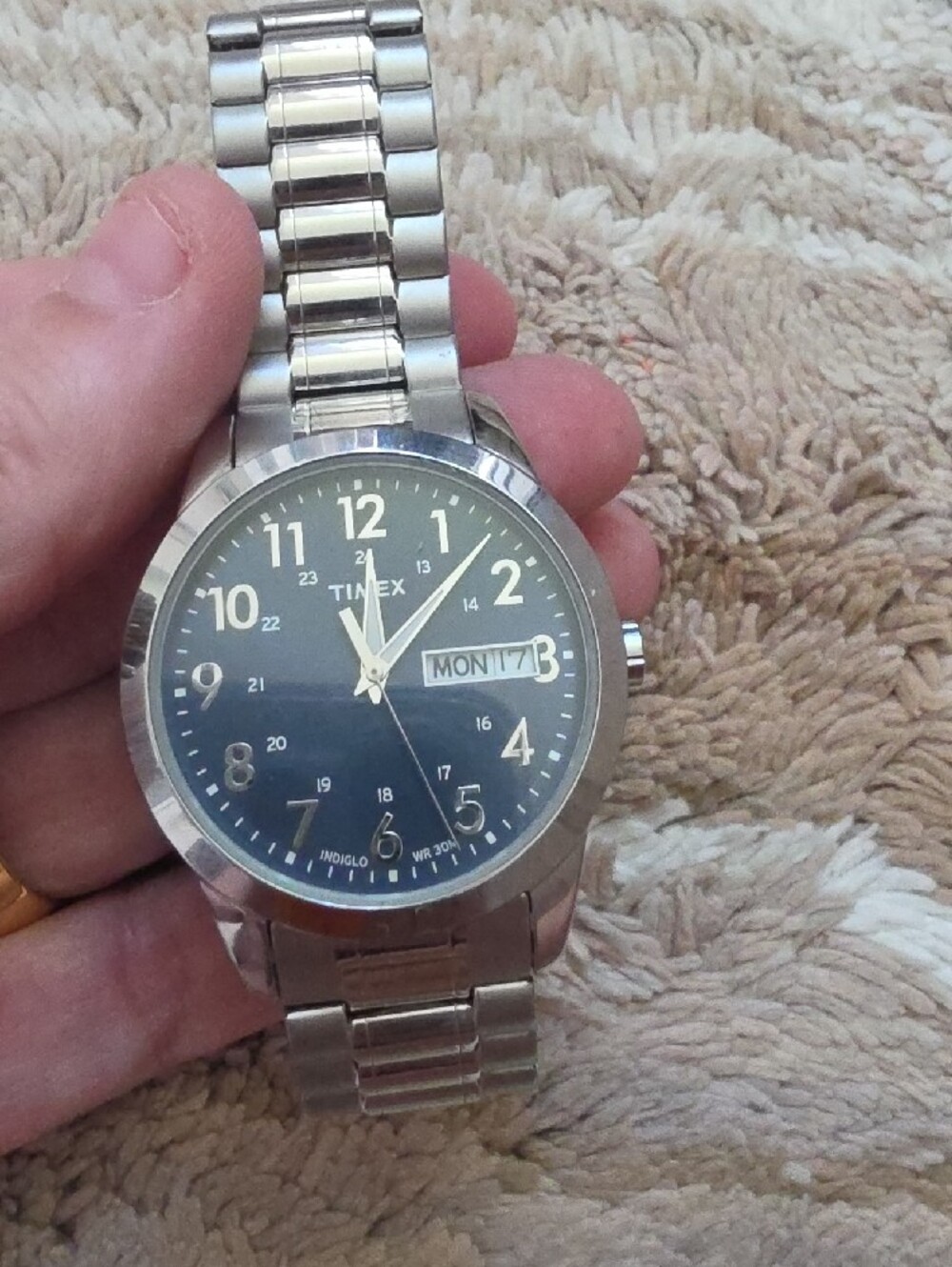 Timex Silver Stainless Steel Watch with Blue Dial - Picture 6 of 6